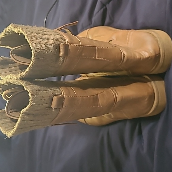 Forever Link Women's Justina-58 Sweater Cuff Combat Boots size 10 - Picture 3 of 5